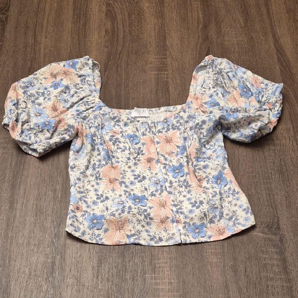 Floral Puff Sleeve Top